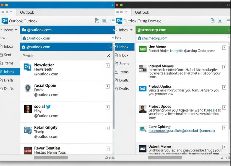Email outlook cá nhân và email outlook theo tên miền
