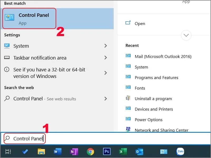 Cài đặt lại tài khoản Outlook