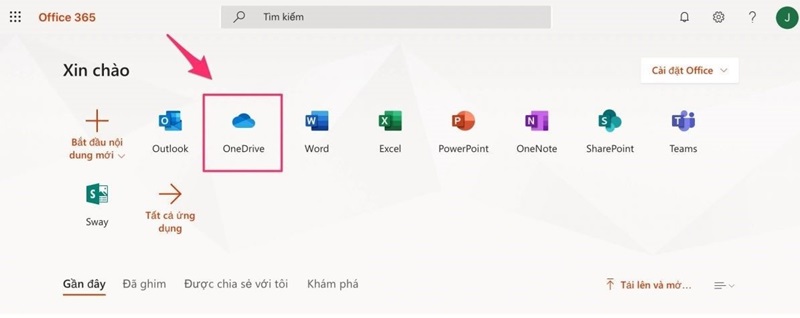 Hướng dẫn vào Onedrive